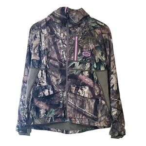 Yukon Gear Women's Small Camo Zip-Up Hunting Jacket Warm Fleece Water Resistant